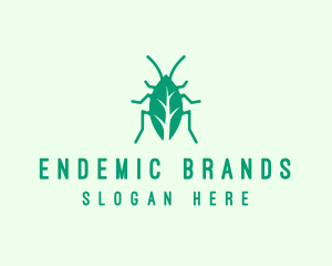 Green Leaf Cockroach logo design