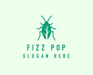 Green Leaf Cockroach logo design