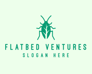 Green Leaf Cockroach logo design