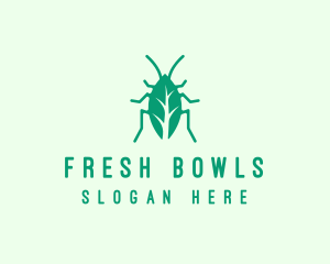 Green Leaf Cockroach logo design