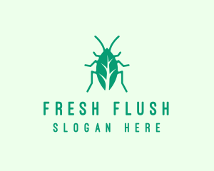 Green Leaf Cockroach logo design