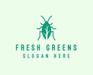 Green Leaf Cockroach logo design