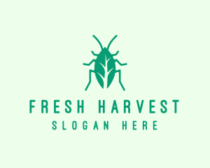 Green Leaf Cockroach logo design