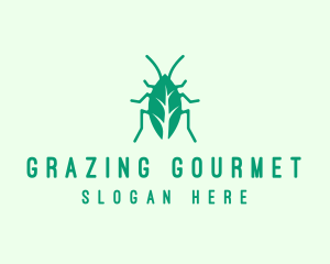 Green Leaf Cockroach logo design