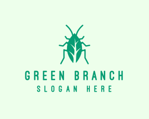 Green Leaf Cockroach logo design