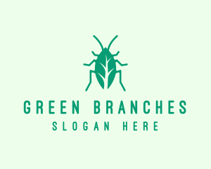 Green Leaf Cockroach logo design