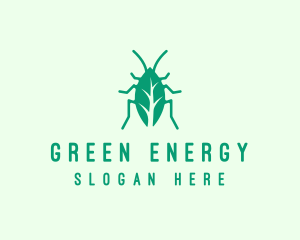 Green Leaf Cockroach logo design