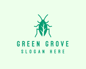 Green Leaf Cockroach logo design