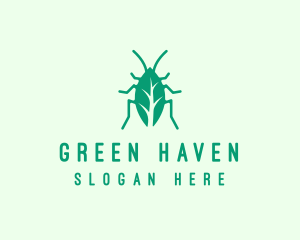 Green Leaf Cockroach logo design