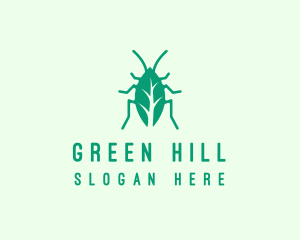 Green Leaf Cockroach logo design