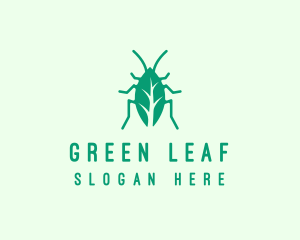 Green Leaf Cockroach logo design
