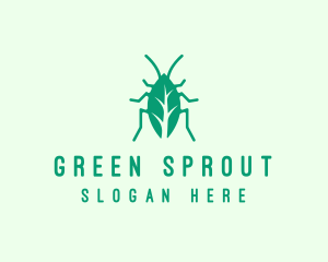 Green Leaf Cockroach logo design