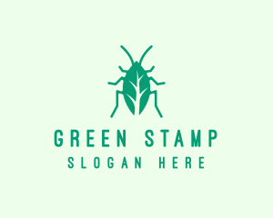 Green Leaf Cockroach logo design