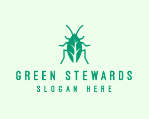 Green Leaf Cockroach logo design