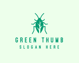 Green Leaf Cockroach logo design