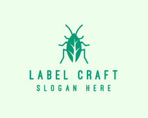 Green Leaf Cockroach logo design