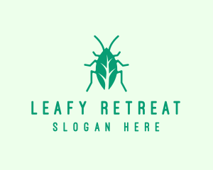 Green Leaf Cockroach logo design