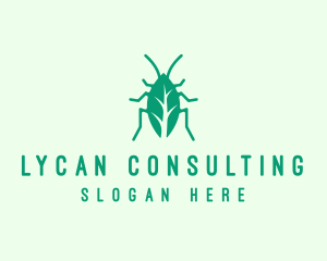 Green Leaf Cockroach logo design