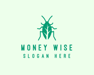 Green Leaf Cockroach logo design