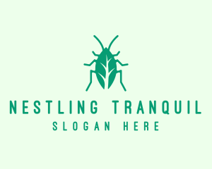 Green Leaf Cockroach logo design