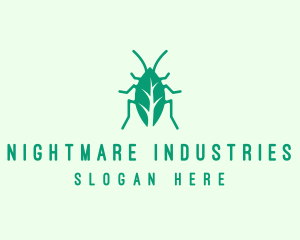 Green Leaf Cockroach logo design