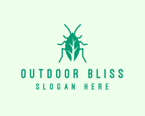 Green Leaf Cockroach logo design