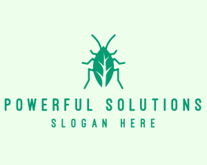 Green Leaf Cockroach logo design