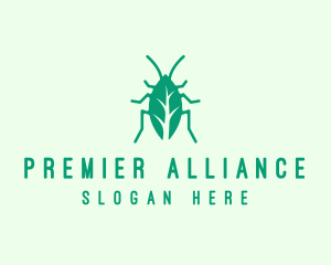 Green Leaf Cockroach logo design