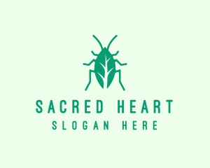 Green Leaf Cockroach logo design