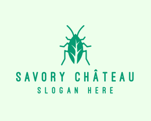 Green Leaf Cockroach logo design