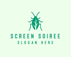 Green Leaf Cockroach logo design