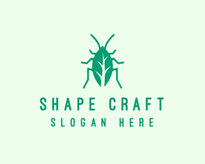 Green Leaf Cockroach logo design