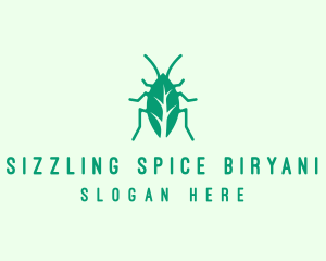 Green Leaf Cockroach logo design