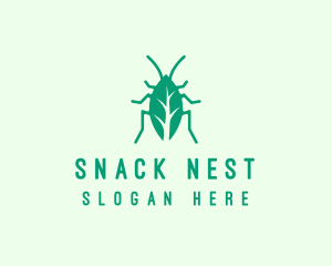 Green Leaf Cockroach logo design