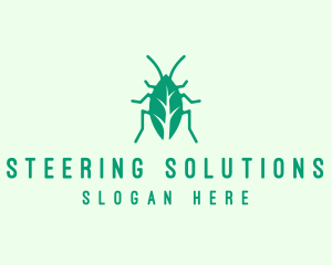 Green Leaf Cockroach logo design