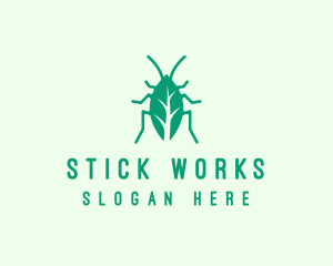 Green Leaf Cockroach logo design