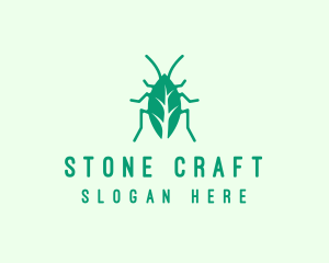 Green Leaf Cockroach logo design