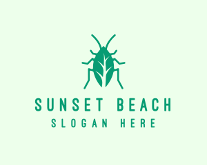 Green Leaf Cockroach logo design