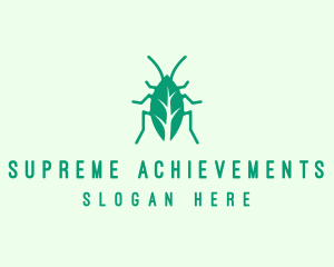 Green Leaf Cockroach logo design