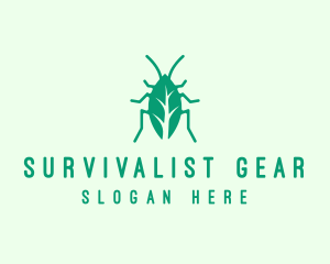 Green Leaf Cockroach logo design