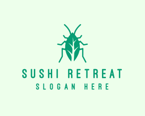 Green Leaf Cockroach logo design