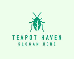 Green Leaf Cockroach logo design