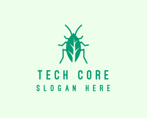 Green Leaf Cockroach logo design