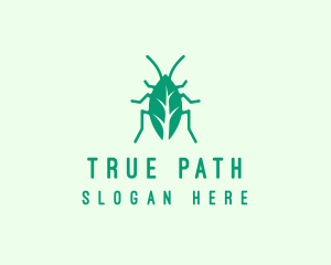 Green Leaf Cockroach logo design