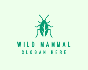 Green Leaf Cockroach logo design