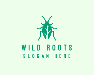 Green Leaf Cockroach logo design