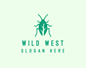 Green Leaf Cockroach logo design