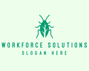 Green Leaf Cockroach logo design