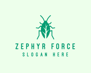 Green Leaf Cockroach logo design