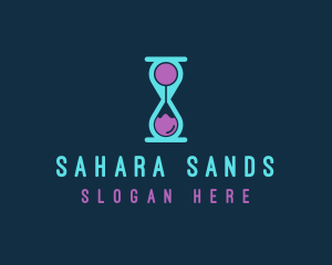 Sand Timer Clock  logo design